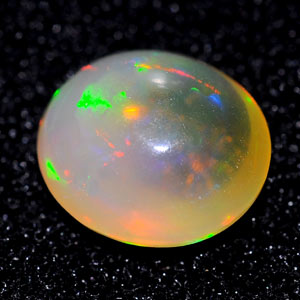 1.12 Ct. Oval Cab Natural Gem Multi Color Opal Unheated