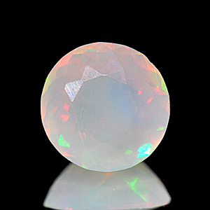 0.59 Ct. 6.4 Mm Natural Multi Color Opal Unheated Sudan