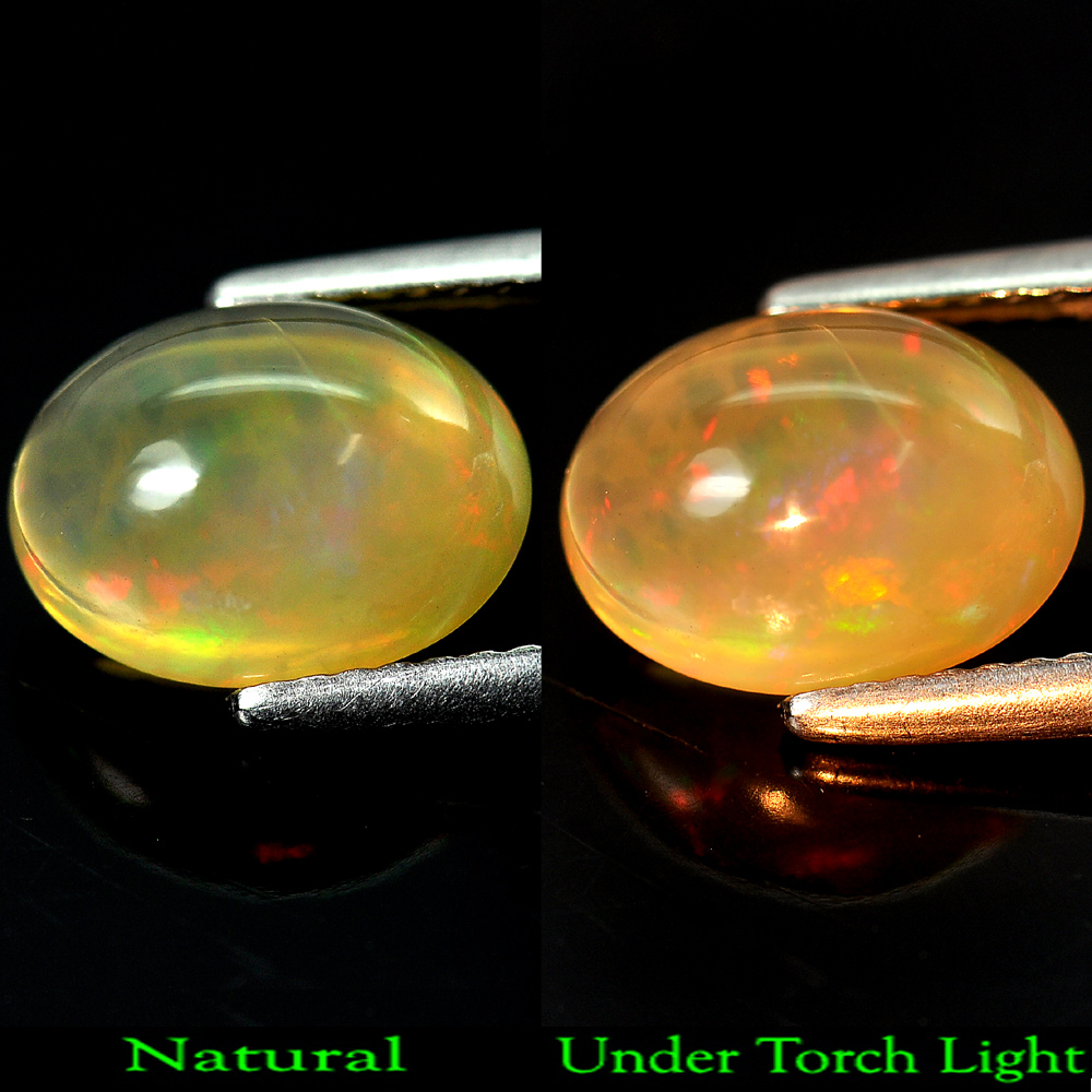 2.22 Ct. Oval Cabochon Natural Multi Color Opal Unheated