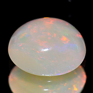 Unheated 0.57 Ct. Oval Cab Natural Multi Color Opal Gem