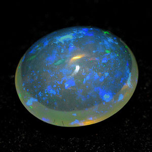 Unheated 1.93 Ct. Oval Cab Natural Multi Color Opal Gem