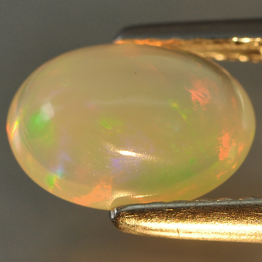 Unheated 1.19 Ct. Oval Cab Natural Multi Color Opal Gem