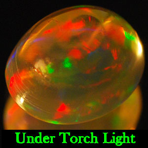 Unheated 0.71 Ct. Oval Cab Natural Multi Color Opal Gem