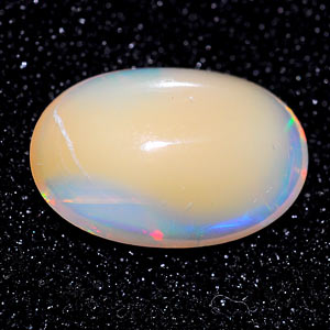 Unheated 1.30 Ct. Oval Cab Natural Multi Color Opal Gem