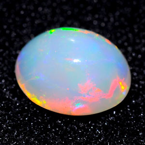Unheated 1.03 Ct. Oval Cab Natural Multi Color Opal Gem