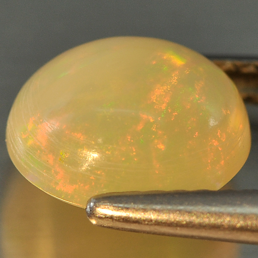 Unheated 1.78 Ct. Oval Cab Natural Multi Color Opal Gem