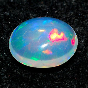 Unheated 0.55 Ct. Oval Cab Natural Multi Color Opal Gem