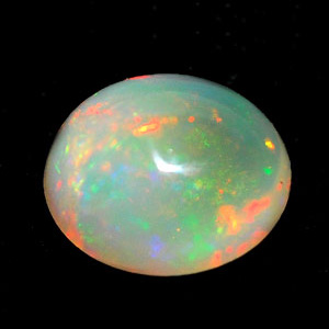 Unheated 0.82 Ct. Oval Cab Natural Multi Color Opal Gem