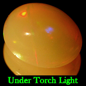 Unheated 0.77 Ct. Oval Cab Natural Multi Color Opal Gem