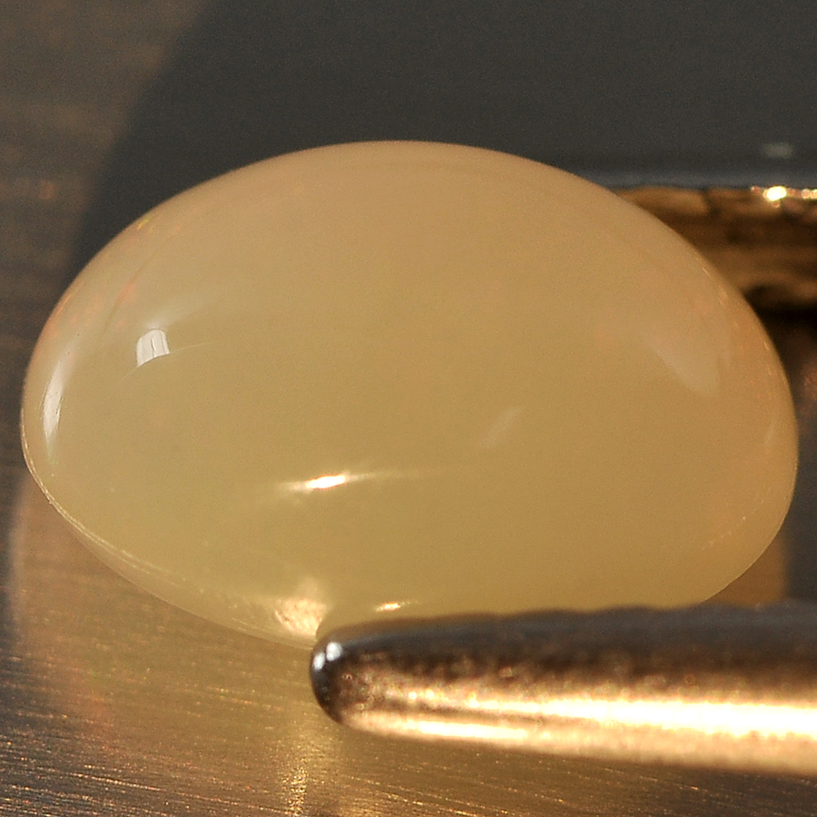 1.06 Ct. Oval Cab Natural Gem White Color Opal Unheated