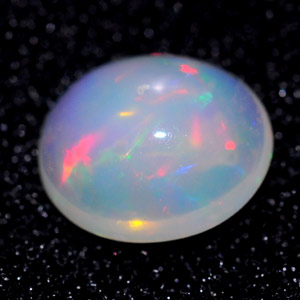 0.70 Ct. Oval Cab Natural Gem Multi Color Opal Unheated