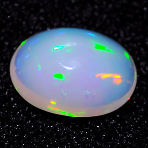0.96 Ct. Oval Cab Natural Gem Multi Color Opal Unheated