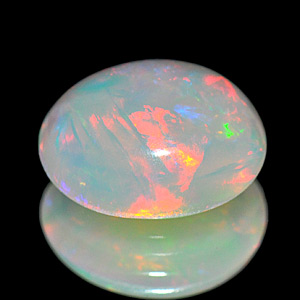 Unheated 0.92 Ct. Oval Cab Natural Multi Color Opal Gem