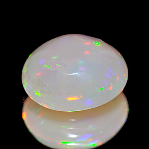 Unheated 1.36 Ct. Oval Cab Natural Multi Color Opal Gem