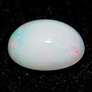 Unheated 1.45 Ct. Oval Cab Natural Multi Color Opal Gem