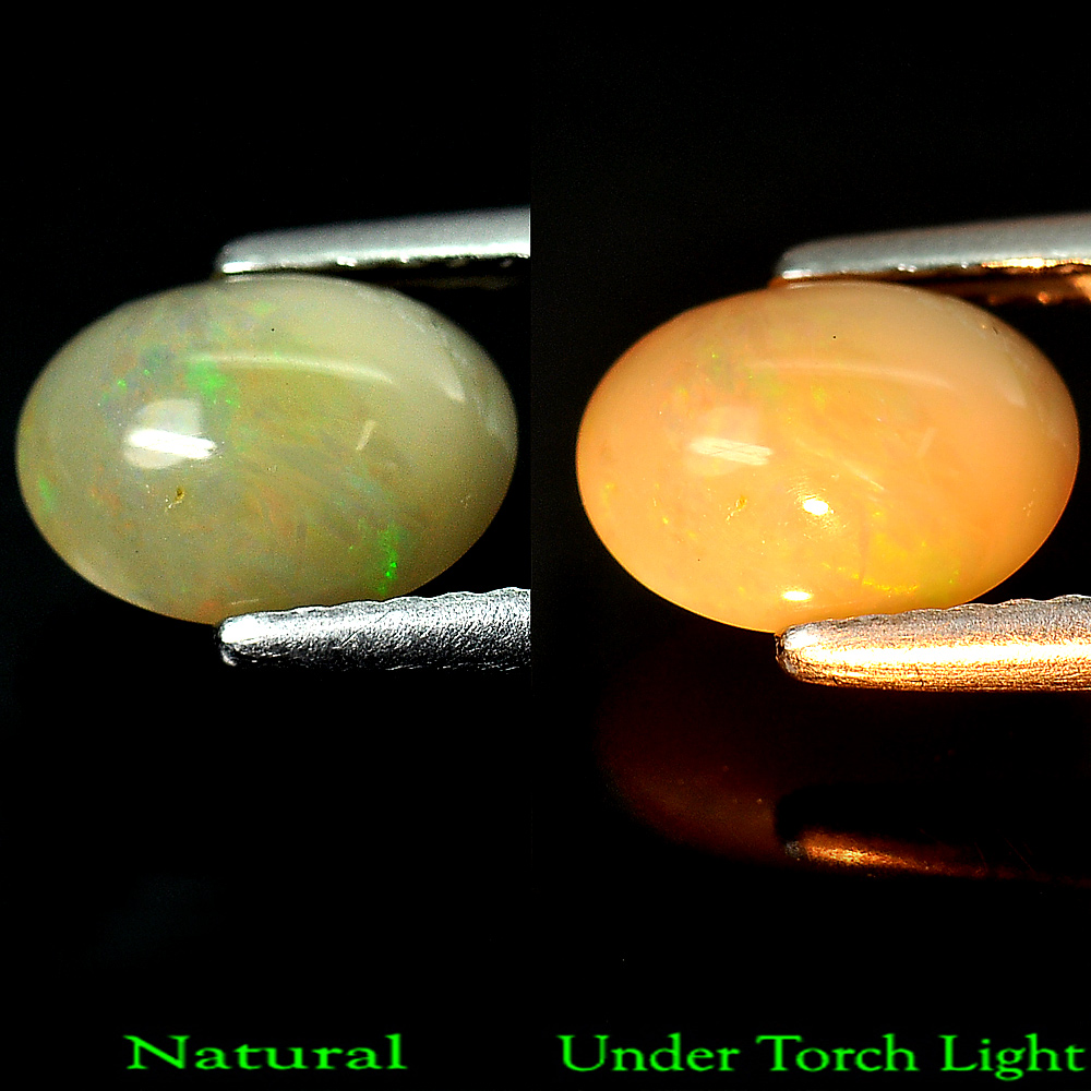 1.02 Ct. Oval Cab Natural Multi Color Opal Sudan Gem
