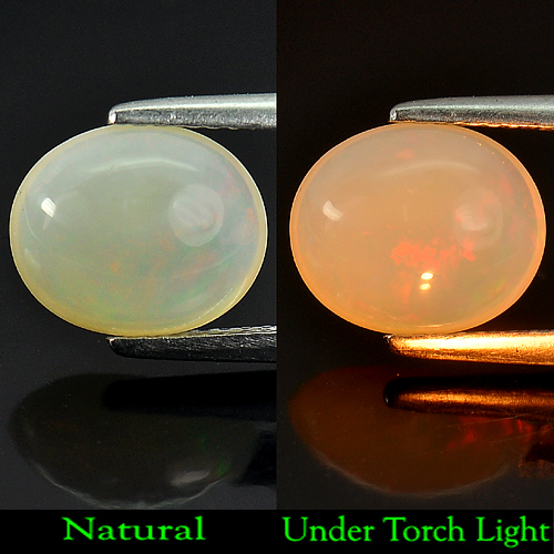 2.18 Ct. Oval Cab Natural Gem Multi Color Opal Unheated