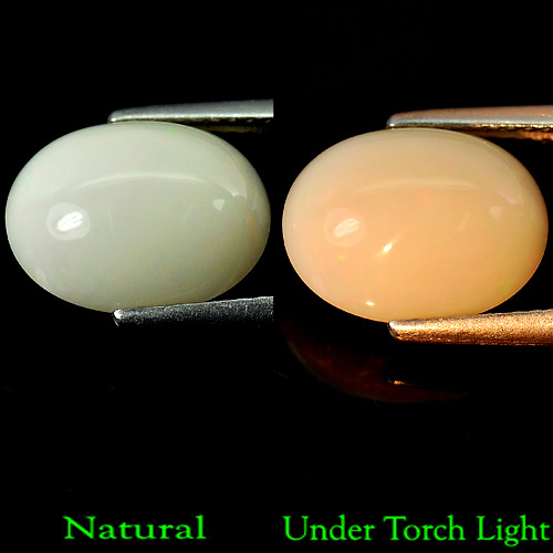 3.83 Ct. Oval Cab Natural Gem Multi Color Opal Unheated