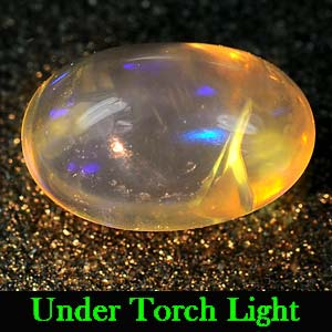 0.94 Ct. Oval Cab Natural Gem Multi Color Opal Unheated