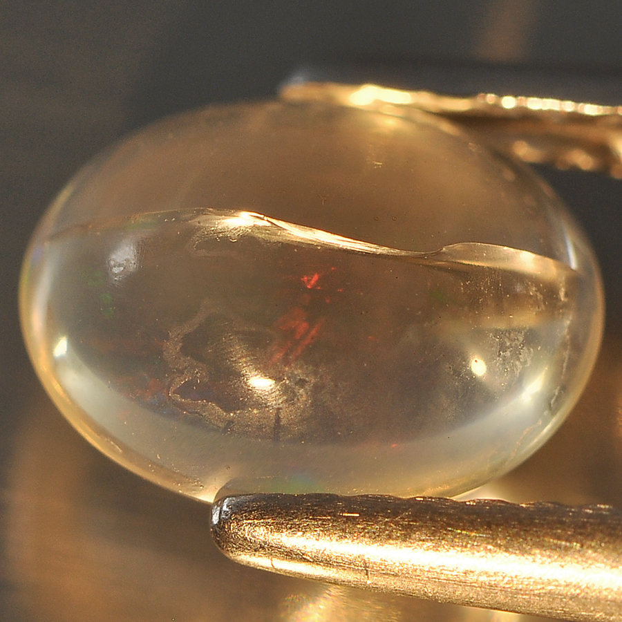 1.29 Ct. Oval Cab Natural Gem Multi Color Opal Unheated