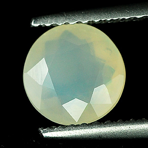 0.88 Ct. 7.1Mm. Round Natural White Opal Sudan Unheated