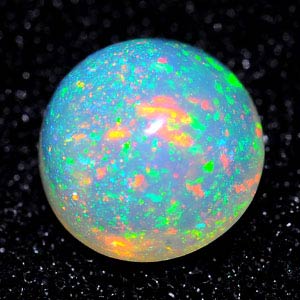 0.84 Ct. 6.3 Mm Natural Multi Color Opal Sudan Unheated