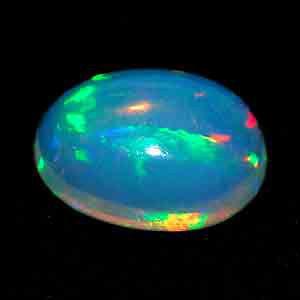 0.64 Ct. Oval Cabochon Natural Multi Color Opal Sudan