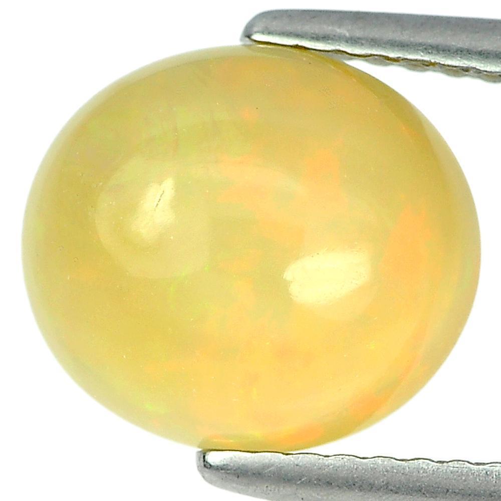 Opal Multi Color 2.23 Ct. Oval Cabochon 10.2 x 9 Mm. Natural Gemstone Unheated