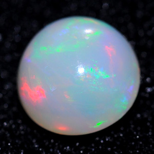 0.78 Ct. Round Cabochon Natural Multi Color Opal Sudan