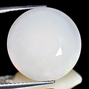Unheated 7.07 Ct. Round Natural White Color Opal Sudan