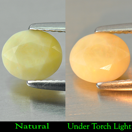 0.89 Ct. Oval Natural Yellow Color Opal Sudan Unheated