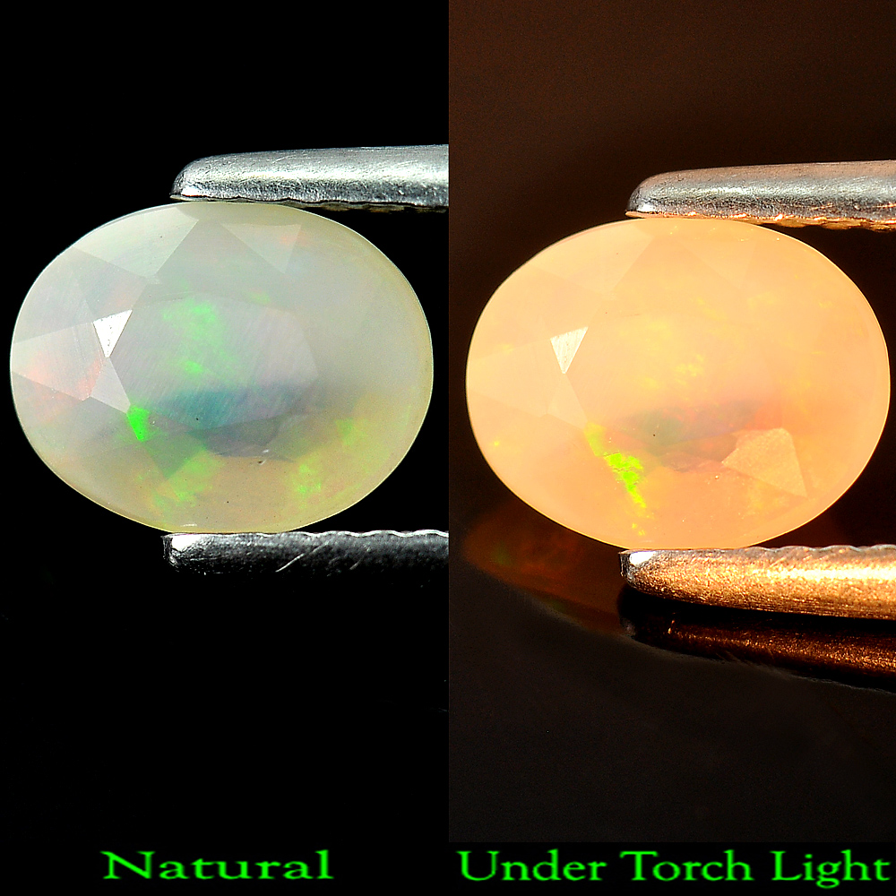 1.00 Ct. Oval Natural Multi Color Opal Sudan Unheated