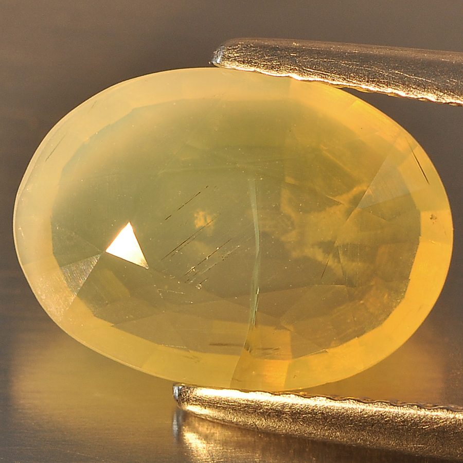 2.02 Ct. Oval Natural Yellow Color Opal Sudan Unheated