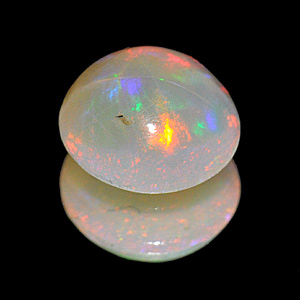 0.74 Ct. Round Cabochon Natural Multi Color Opal Sudan