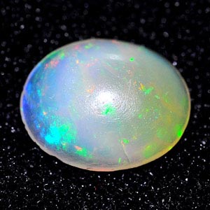0.65 Ct. Oval Cabochon Natural Multi Color Opal Sudan