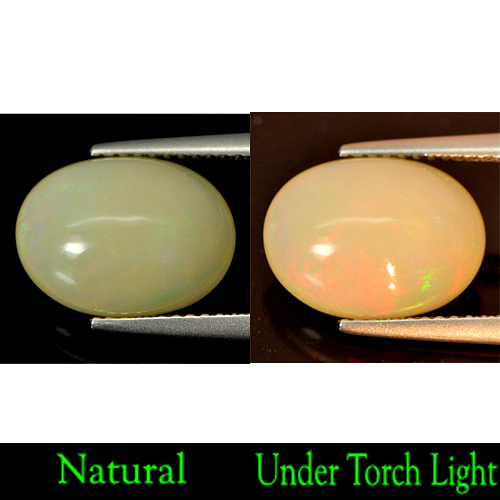 3.55 Ct. Oval Cabochon Natural Multi Color Opal Unheated