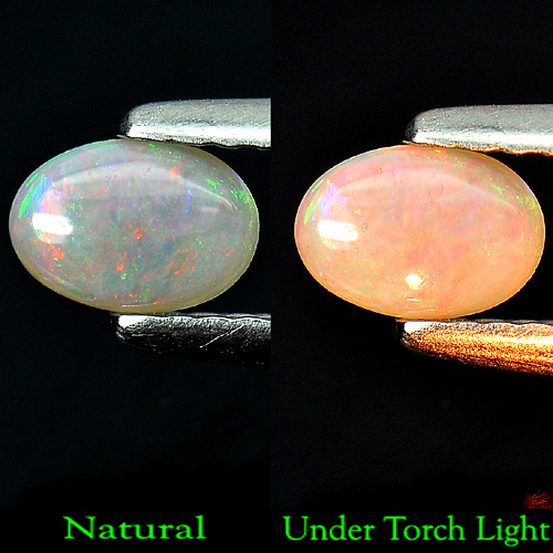Unheated 0.25 Ct. Oval Cabochon Natural Multi Color Opal Gemstone