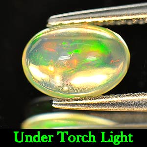 0.80 Ct. Oval Cabochon Natural Multi Color Opal Sudan