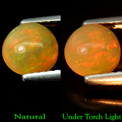 0.92 Ct. Round Cabochon Natural Multi Color Opal Sudan