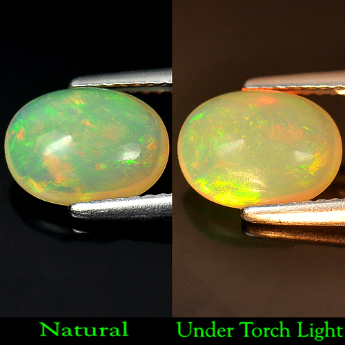 1.44 Ct. Oval Cabochon Shape 10 x 7.5 Mm.Natural Gemstone Multi Color Opal