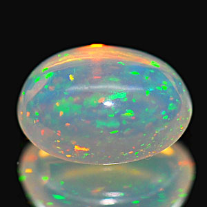 0.76 Ct Oval Cabochon Natural Multi Color Opal Unheated