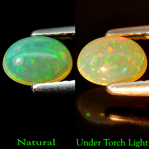 0.56 Ct Oval Cabochon Natural Multi Color Opal Unheated