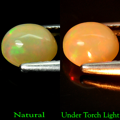0.93 Ct Oval Cabochon Natural Multi Color Opal Unheated