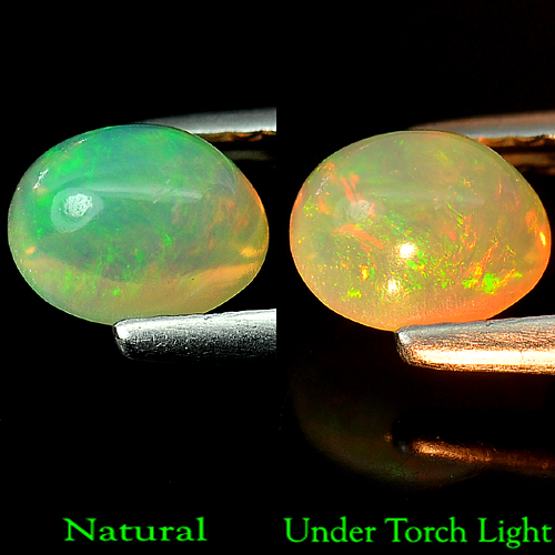 0.76 Ct Oval Cabochon Natural Multi Color Opal Unheated
