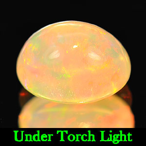 Unheated 0.72 Ct Oval Cabochon Natural Multi Color Opal