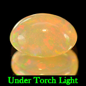Unheated 0.93 Ct Oval Cabochon Natural Multi Color Opal