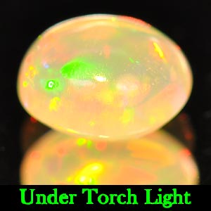 Unheated 0.59 Ct Oval Cabochon Natural Multi Color Opal