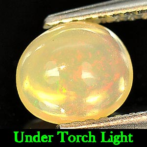Unheated 0.96 Ct Oval Cabochon Natural Multi Color Opal