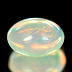 Unheated 0.83 Ct Oval Cabochon Natural Multi Color Opal
