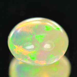 Unheated 0.46 Ct Oval Cabochon Natural Multi Color Opal